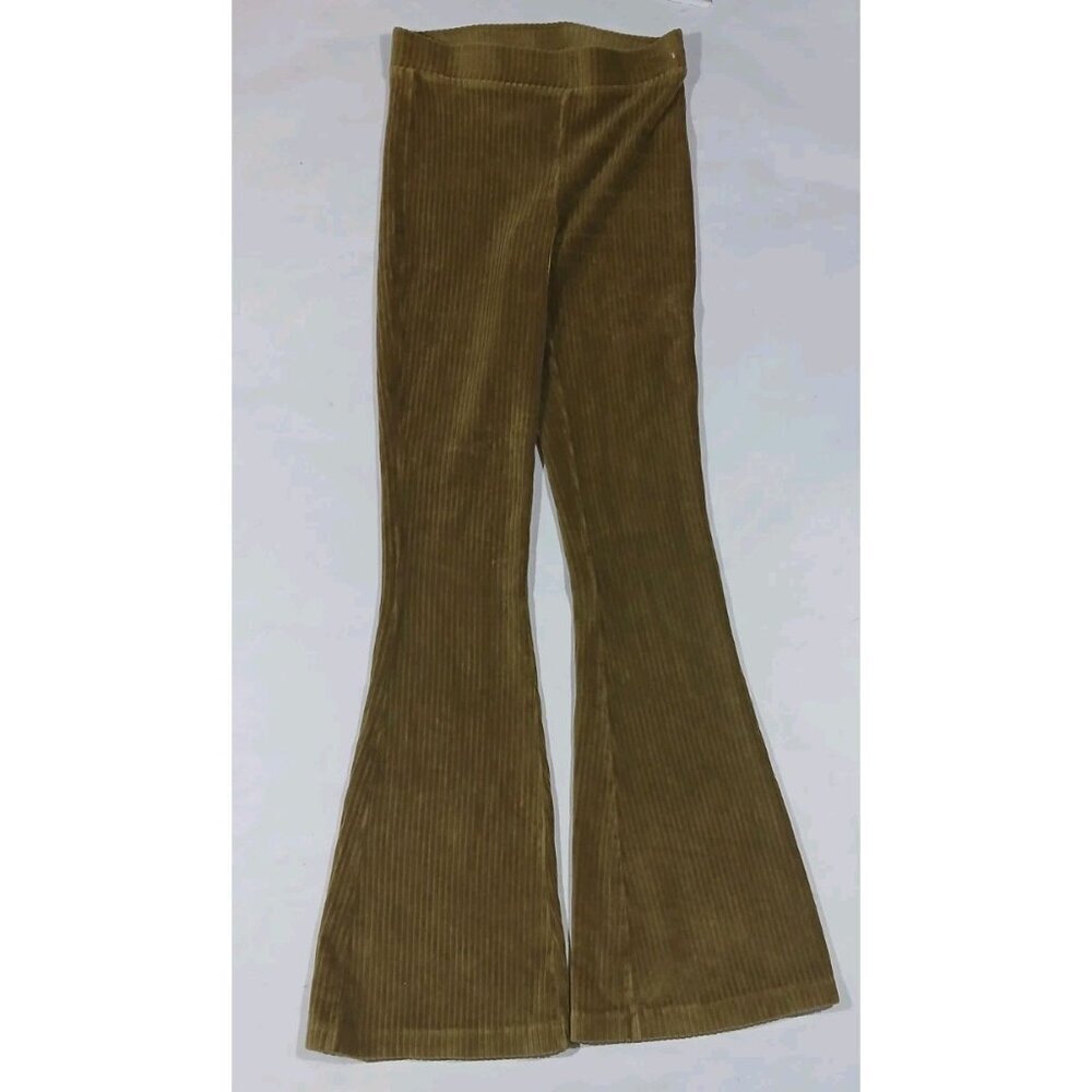 Aerie Velour Ribbed Flare Groove On Pants